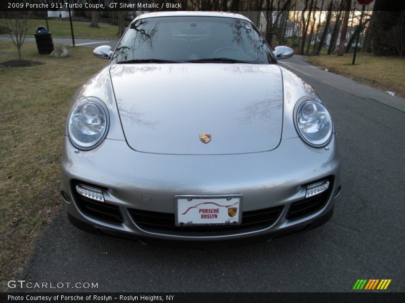 GT Silver Metallic / Black 2009 Porsche 911 Turbo Coupe