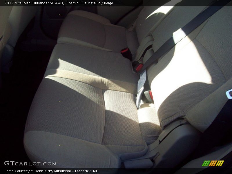 Cosmic Blue Metallic / Beige 2012 Mitsubishi Outlander SE AWD