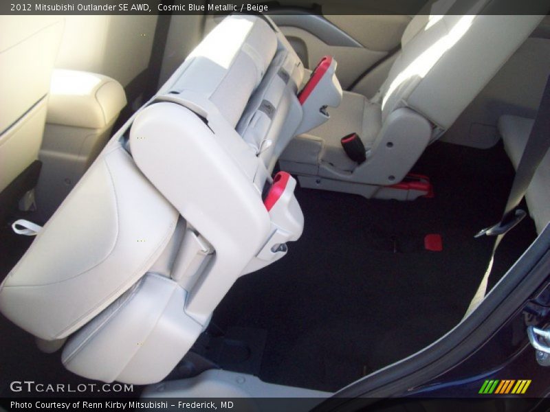 Cosmic Blue Metallic / Beige 2012 Mitsubishi Outlander SE AWD