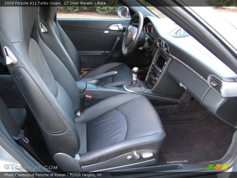 GT Silver Metallic / Black 2009 Porsche 911 Turbo Coupe