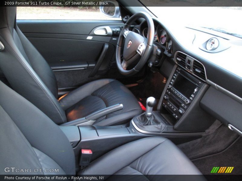 GT Silver Metallic / Black 2009 Porsche 911 Turbo Coupe