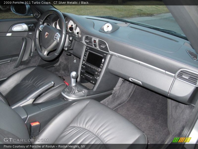 GT Silver Metallic / Black 2009 Porsche 911 Turbo Coupe