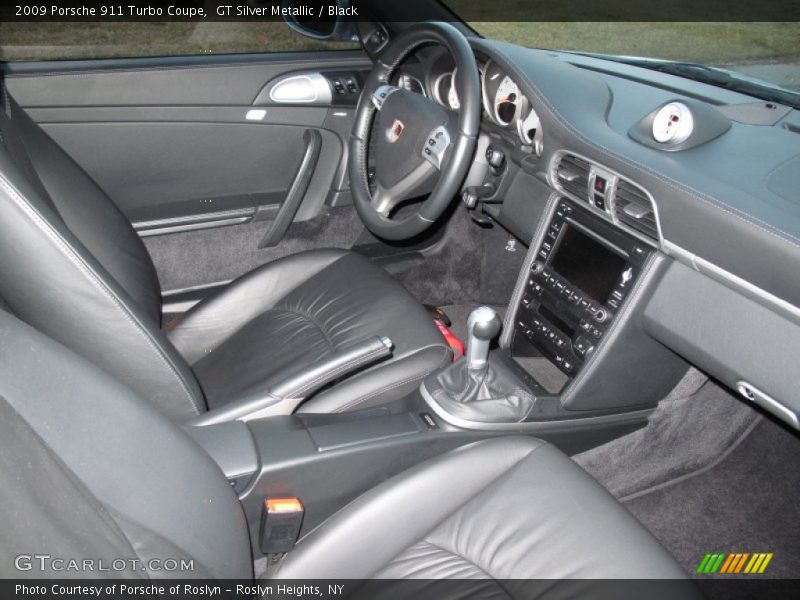 GT Silver Metallic / Black 2009 Porsche 911 Turbo Coupe