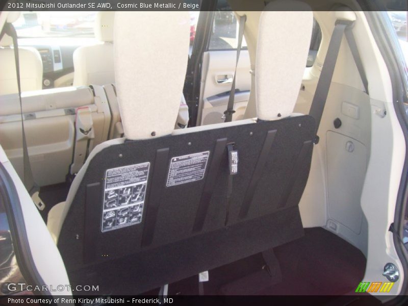 Cosmic Blue Metallic / Beige 2012 Mitsubishi Outlander SE AWD