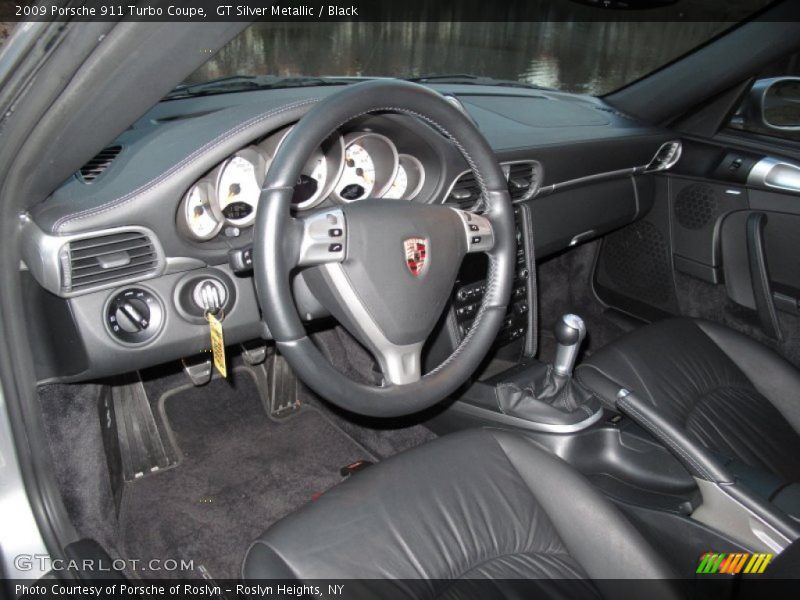 GT Silver Metallic / Black 2009 Porsche 911 Turbo Coupe