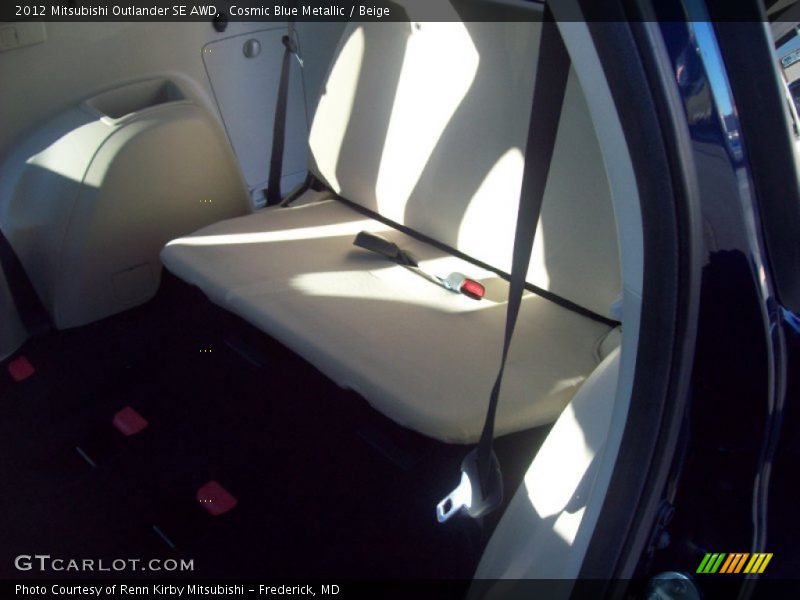 Cosmic Blue Metallic / Beige 2012 Mitsubishi Outlander SE AWD