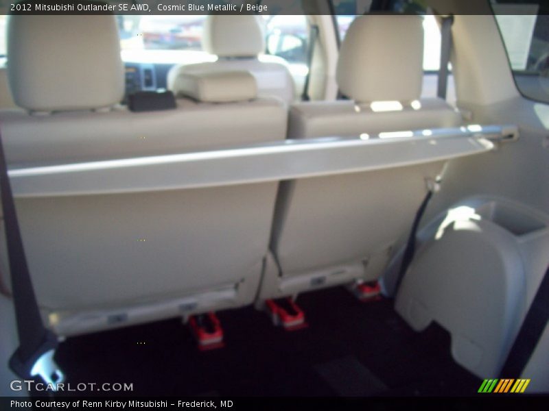 Cosmic Blue Metallic / Beige 2012 Mitsubishi Outlander SE AWD