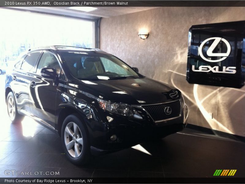 Obsidian Black / Parchment/Brown Walnut 2010 Lexus RX 350 AWD