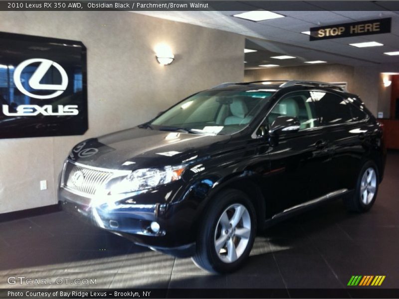 Obsidian Black / Parchment/Brown Walnut 2010 Lexus RX 350 AWD