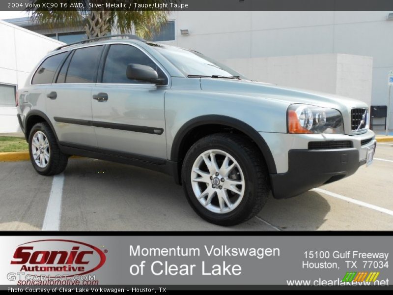Silver Metallic / Taupe/Light Taupe 2004 Volvo XC90 T6 AWD