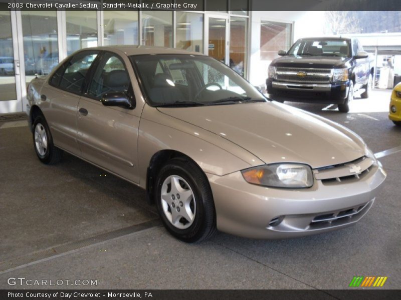 Sandrift Metallic / Graphite Gray 2003 Chevrolet Cavalier Sedan