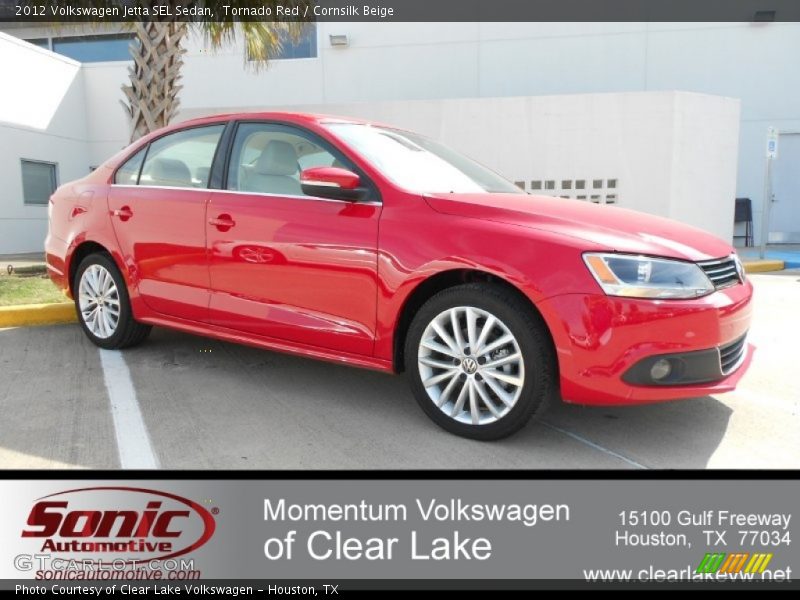 Tornado Red / Cornsilk Beige 2012 Volkswagen Jetta SEL Sedan