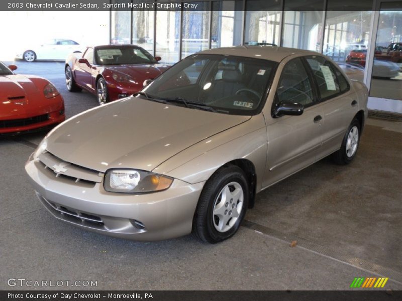 Sandrift Metallic / Graphite Gray 2003 Chevrolet Cavalier Sedan