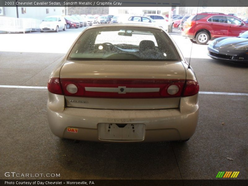 Sandrift Metallic / Graphite Gray 2003 Chevrolet Cavalier Sedan