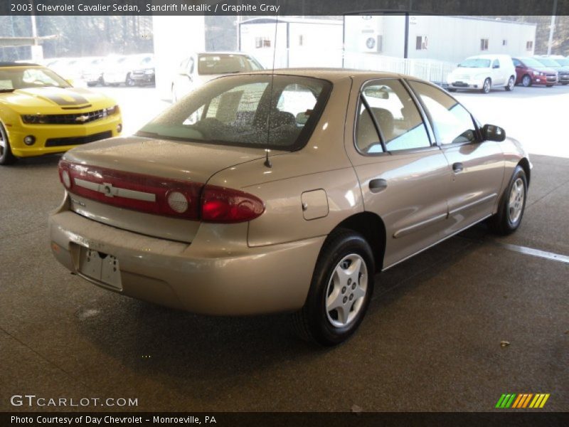 Sandrift Metallic / Graphite Gray 2003 Chevrolet Cavalier Sedan