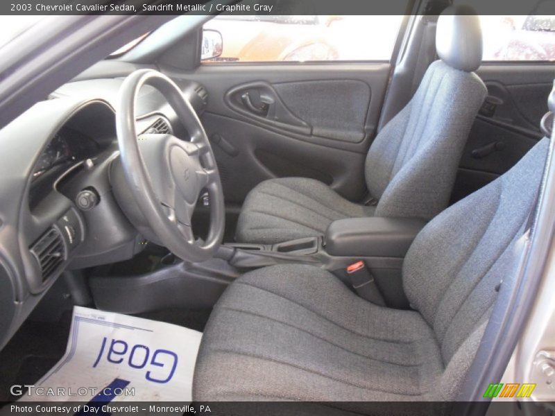 Sandrift Metallic / Graphite Gray 2003 Chevrolet Cavalier Sedan