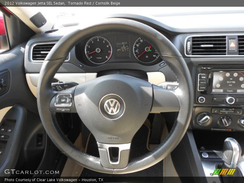 Tornado Red / Cornsilk Beige 2012 Volkswagen Jetta SEL Sedan