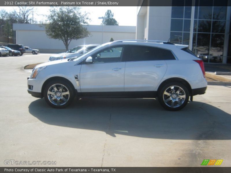 Platinum Ice Tricoat / Shale/Ebony 2012 Cadillac SRX Performance