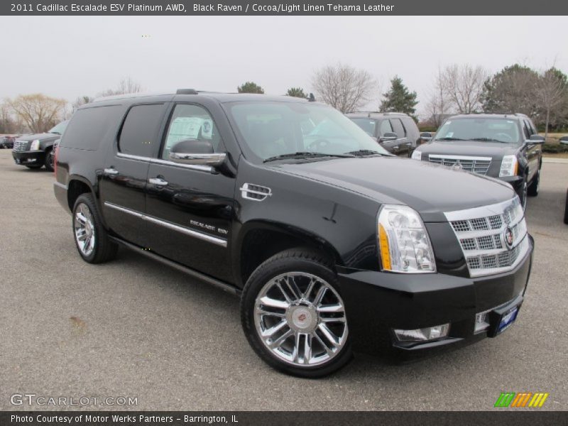 Front 3/4 View of 2011 Escalade ESV Platinum AWD