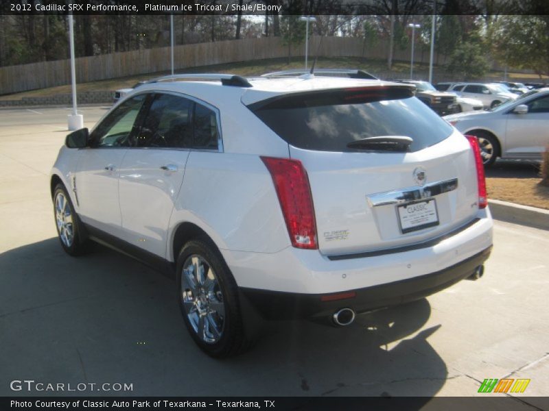 Platinum Ice Tricoat / Shale/Ebony 2012 Cadillac SRX Performance