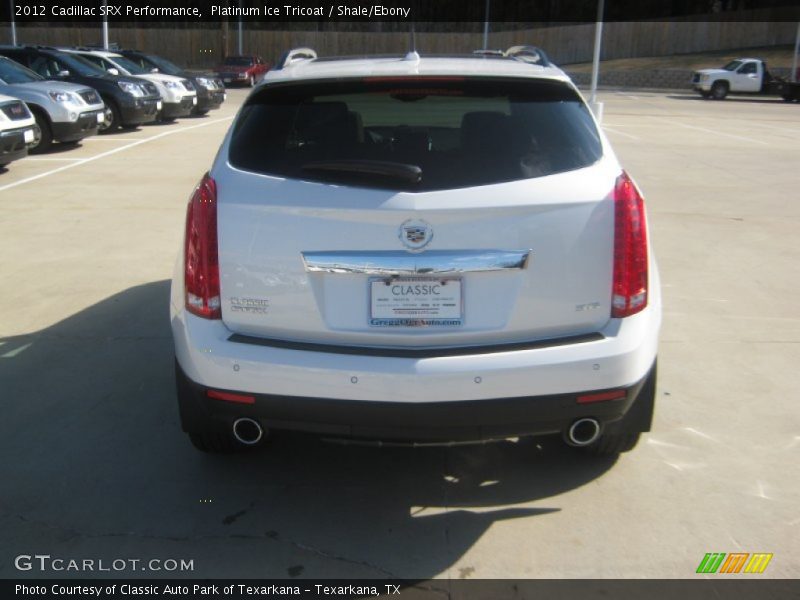 Platinum Ice Tricoat / Shale/Ebony 2012 Cadillac SRX Performance