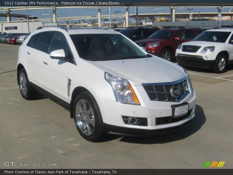 Platinum Ice Tricoat / Shale/Ebony 2012 Cadillac SRX Performance