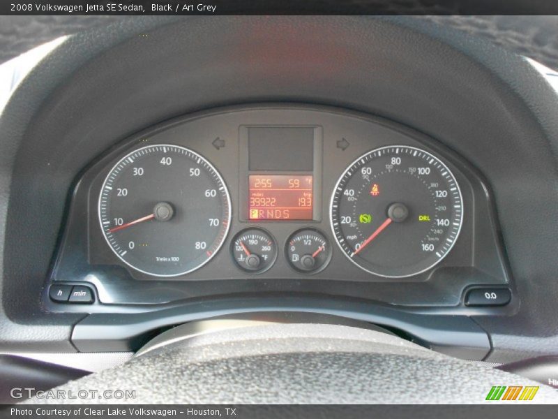 Black / Art Grey 2008 Volkswagen Jetta SE Sedan