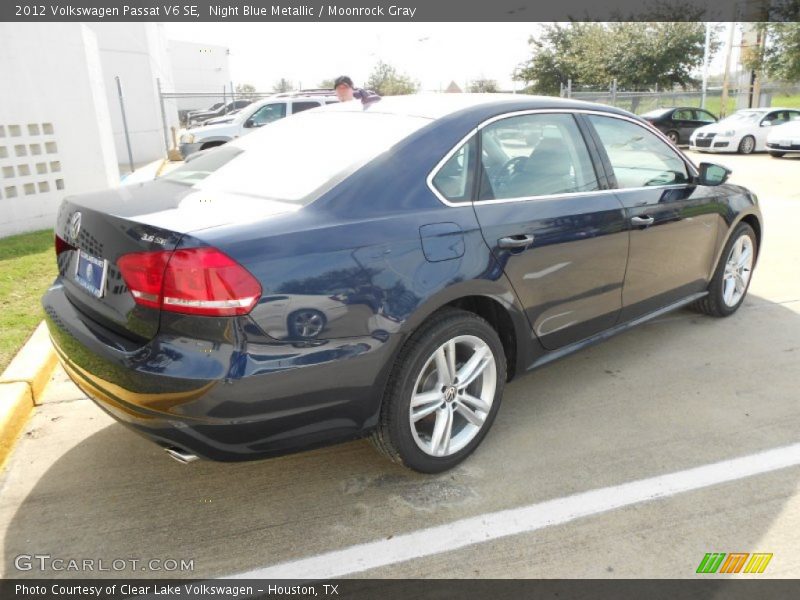 Night Blue Metallic / Moonrock Gray 2012 Volkswagen Passat V6 SE