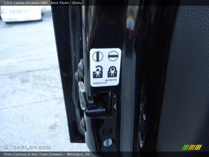 Black Raven / Ebony 2008 Cadillac Escalade AWD