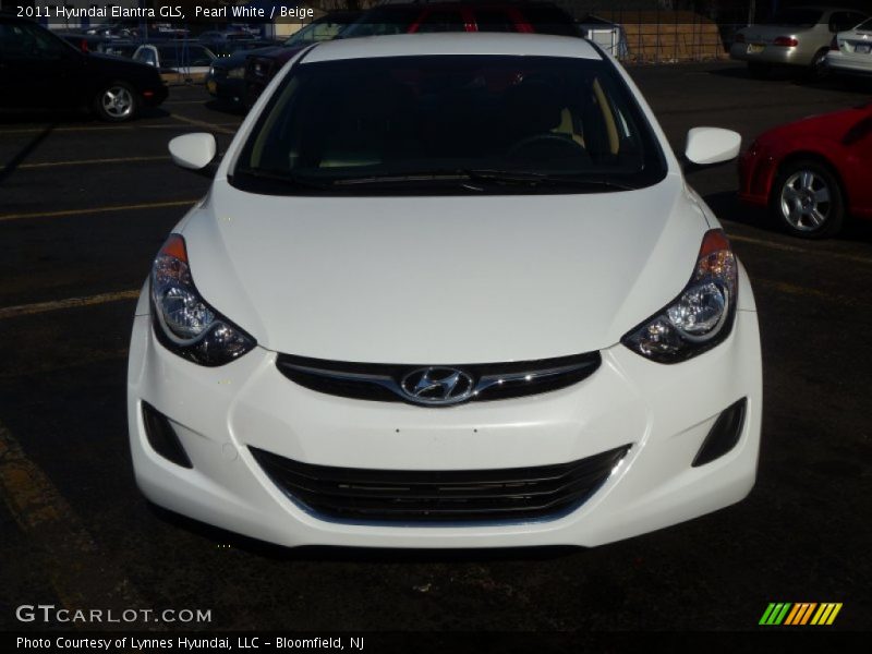 Pearl White / Beige 2011 Hyundai Elantra GLS