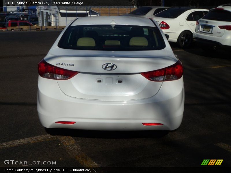 Pearl White / Beige 2011 Hyundai Elantra GLS