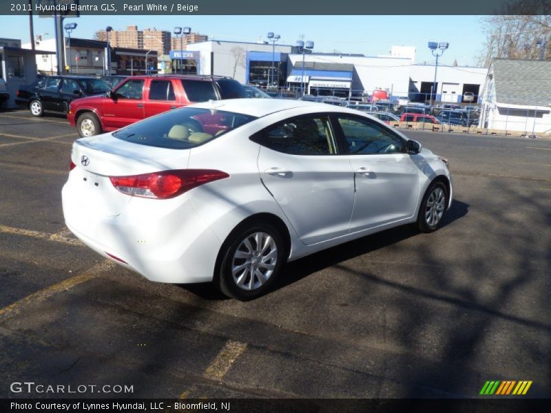 Pearl White / Beige 2011 Hyundai Elantra GLS