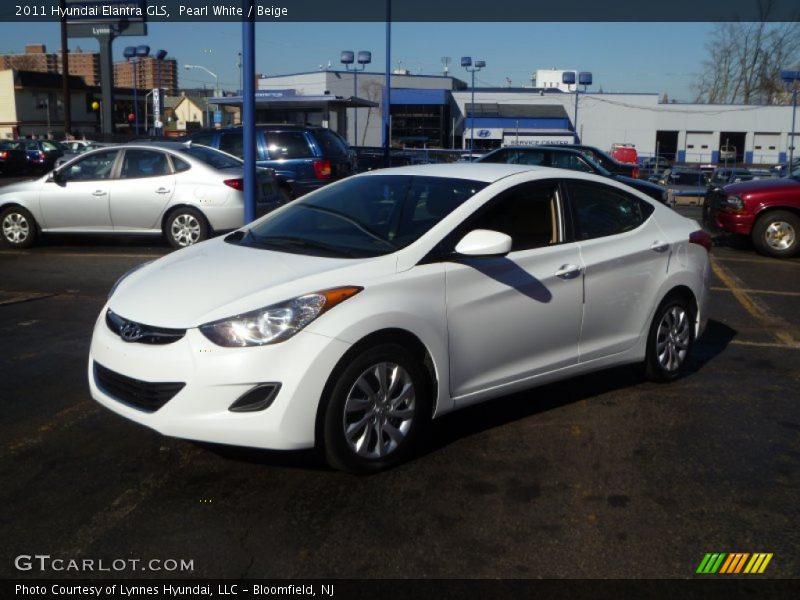 Pearl White / Beige 2011 Hyundai Elantra GLS