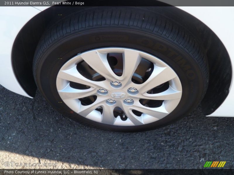 Pearl White / Beige 2011 Hyundai Elantra GLS