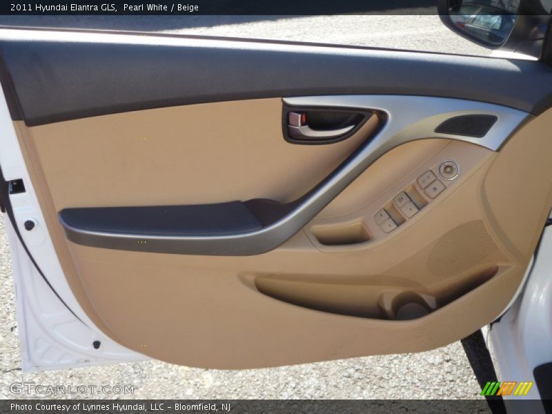 Pearl White / Beige 2011 Hyundai Elantra GLS