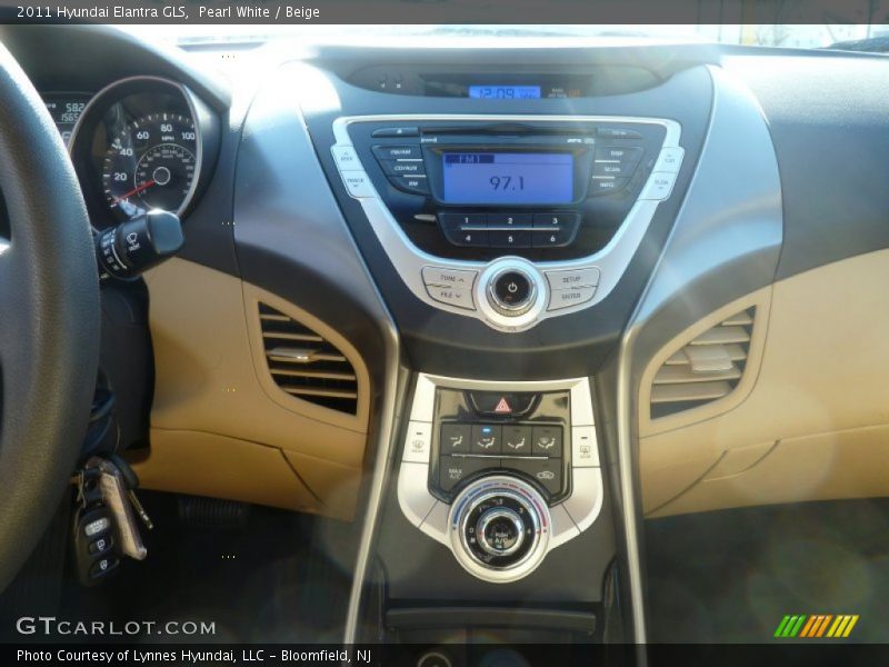 Pearl White / Beige 2011 Hyundai Elantra GLS