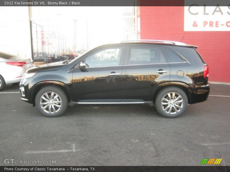Ebony Black / Black 2012 Kia Sorento SX V6