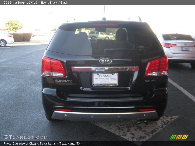 Ebony Black / Black 2012 Kia Sorento SX V6