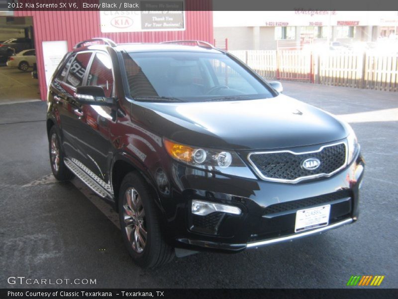 Ebony Black / Black 2012 Kia Sorento SX V6