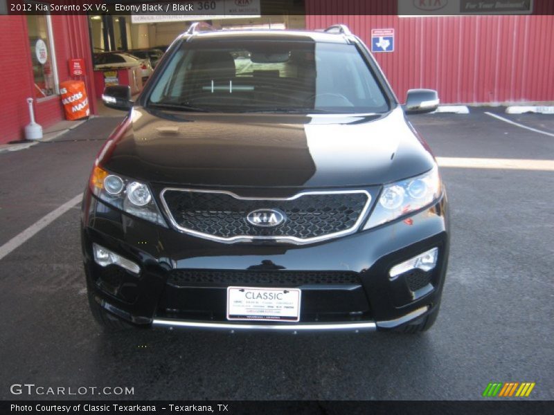 Ebony Black / Black 2012 Kia Sorento SX V6