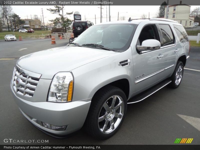 Radiant Silver Metallic / Ebony/Ebony 2012 Cadillac Escalade Luxury AWD