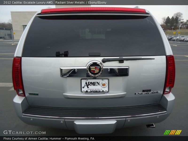 Radiant Silver Metallic / Ebony/Ebony 2012 Cadillac Escalade Luxury AWD