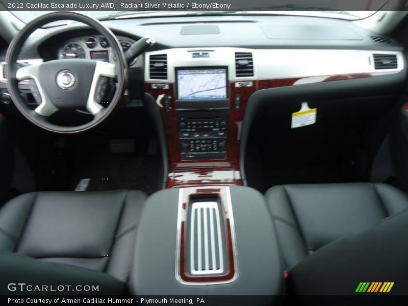 Radiant Silver Metallic / Ebony/Ebony 2012 Cadillac Escalade Luxury AWD