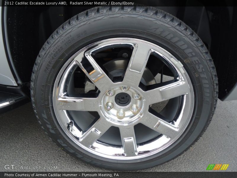 Radiant Silver Metallic / Ebony/Ebony 2012 Cadillac Escalade Luxury AWD
