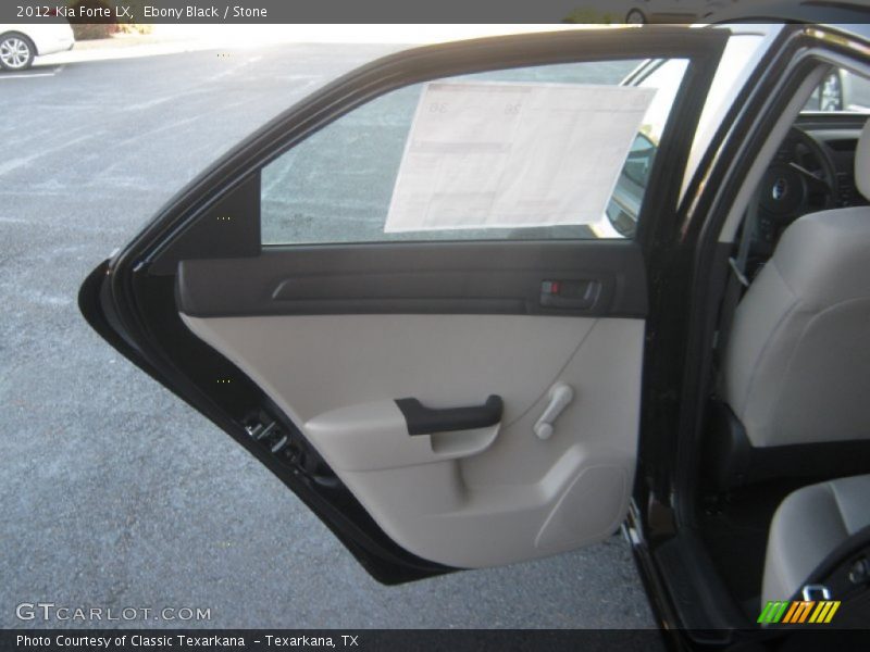 Ebony Black / Stone 2012 Kia Forte LX