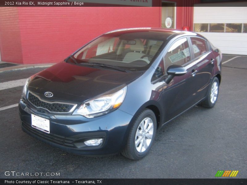 Midnight Sapphire / Beige 2012 Kia Rio EX