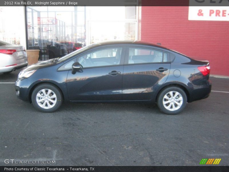 Midnight Sapphire / Beige 2012 Kia Rio EX