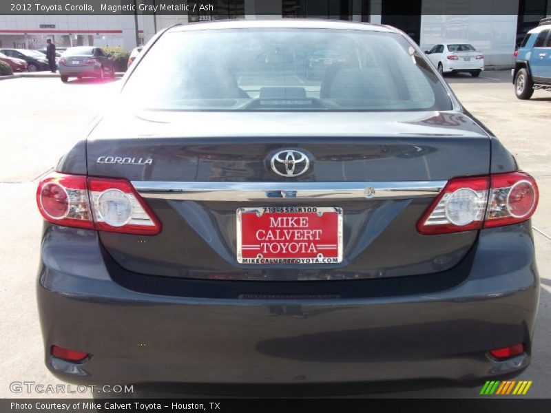Magnetic Gray Metallic / Ash 2012 Toyota Corolla