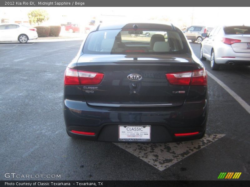 Midnight Sapphire / Beige 2012 Kia Rio EX