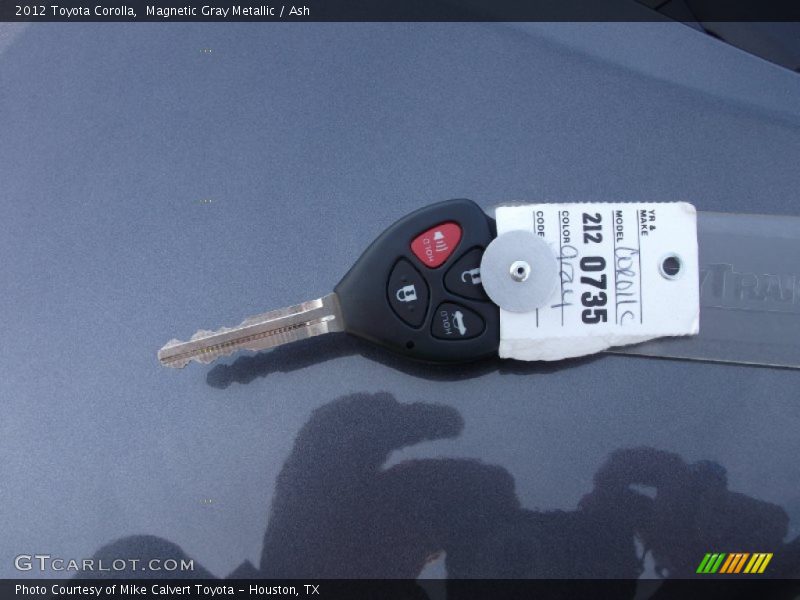 Keys of 2012 Corolla 